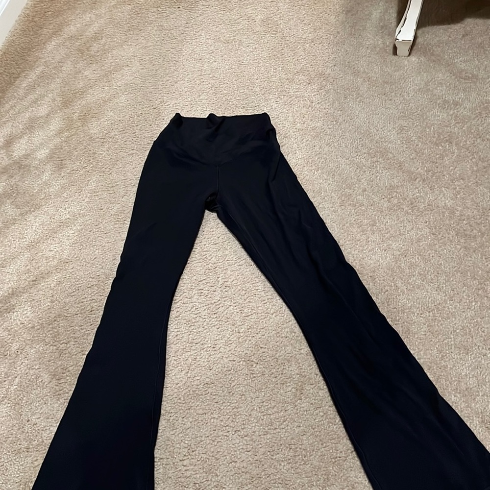 Black flare leggings. Worn once